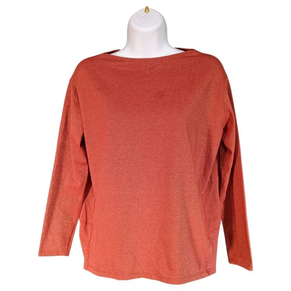 Lululemon Back In Action Long Sleeve Shirt Top Spark Special Edition Cayenne 2 - Picture 2 of 4